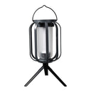 Standing lantern with flickering flame